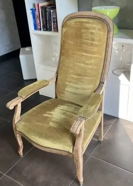 Réfection complète d'un fauteuil Voltaire
